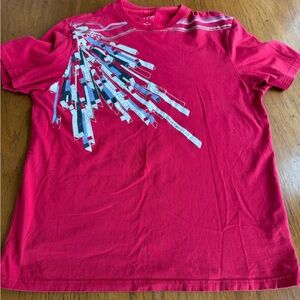Calven Klein Red Graphic Shirt